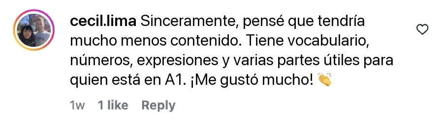 Testimonio de alumno